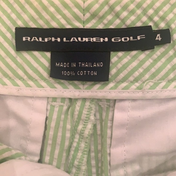 Ralph Lauren Golf - Women’s Shorts - white & green stripes - size 4 - Picture 3 of 3